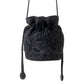 Myra Honey Vine Western Bucket Bag for Women in Black with embroidered detail
