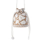Myra Honey Vine Western Bucket Bag for Women in Jute with embroidered detail
