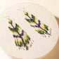 Myra Sage Sky Beaded Fringe Earrings in Cactus Crest