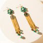 Myra Desert Concho Bloom Drop Earrings in Suede Sand