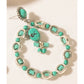 Myra Frosted Jewel Earrings in Sierra Vein Blue