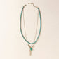 Myra Feathered Sage Necklace in Range Blue