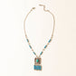 Myra Blue Coyote Necklace in Turquoise Charm