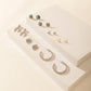 Myra Moonbeam Earrings Set in Silver Shine