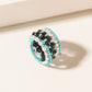 Myra Inkwave Horizon Ring in Oasis Blue