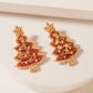 Myra Starfall Pine Charm Earrings in Blush Red