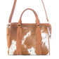 Myra Sierra Fawn Hairon Leather Concealed Carry Bag in Ivory Tan