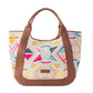 Myra Sedona Horizon Jacquard Tote Bag in Sunset Coral