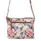 Myra Wildflower Trail Cotton & Leather Crossbody Bag in Vintage Rose