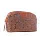 Myra Saddlefire Embossed Leather Multi-pouch in Desert Oak