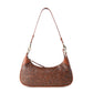 Myra Heritage Vine Embossed Leather Bag for Women in Brown with shoulder strap