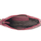 Myra Heritage Vine Embossed Leather Bag for Women in Red with shoulder strap