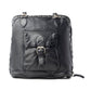 Myra Stormrider Buckled Genuine Leather Bag in Shadow Black