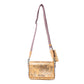 Myra Serpentina Charm Leather Shoulder Bag in Amber Snake Print