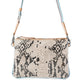 Myra Eden Mirage Leather Bag in Ivory Snake Print