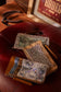 Myra Ashen Blush Leather Wallet in Mauve Snake Print