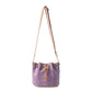 Myra Amara Bloom Embossed Leather Bucket Bag in Mystic Lilac