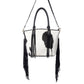 Myra High Plains Hairon Leather Concealed Fringe Carry Bag in Ebony Bone