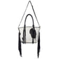 Myra High Plains Hairon Leather Concealed Fringe Carry Bag in Ebony Bone