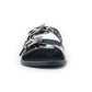 Myra Midnight Grove Hairon Leather Sandals in Ranch Ivory