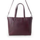 Myra Zidana Arista Bloom Veg Tanned Leather Handbag in Noire Berry