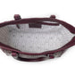 Myra Zidana Arista Bloom Veg Tanned Leather Handbag in Noire Berry