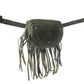 Myra Zidana Stormy Trails Fringed Veg Tanned Leather Bag in Dusty Pine