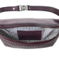 Myra Zidana Amarillo Handstitched Veg Tanned Leather Fanny Pack in Wildrose Plum