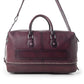 Myra Zidana Sundown Plains Veg Tanned Leather Traveller Bag in Dusty Berry