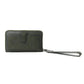 Myra Zidana Elko Braided Veg Tanned Leather Wallet in Obsidian Green
