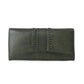 Myra Zidana Santa Fe Woven Veg Tanned Leather Wallet in Luna Green