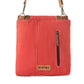Myra Dustrider upcycled canvas vintage style Concealed-Carry bag for Women in red with leather detail