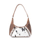 Myra Redrock Vale Embossed Leather Bag in Tobacco Cream