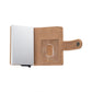 Myra Vintage Savanna Leather Credit Card Holder in Oak Brown