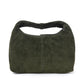 Myra Saddle Weave Genuine Suede Leather Bag in Olive Moss
