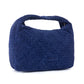 Myra Saddle Weave Genuine Suede Leather Bag in Royal Blue