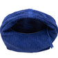 Myra Saddle Weave Genuine Suede Leather Bag in Royal Blue