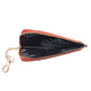 Myra Summer Grove Embossed Leather Credit Card Holder in Burnt Crimson