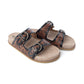Myra Canyon Ember Handtooled Leather Sandals in Bronzed Brown