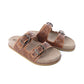 Myra Desert Fern Handtooled Leather Sandals in Autumn Tan