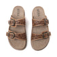 Myra Willow Bloom Handtooled Leather Sandals in Ashen Brown