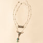 Myra Twin Horn Layered Necklace in Turquoise