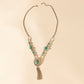 Myra Relic Pendant Necklace in Turquoise Vein