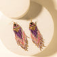 Myra Fiesta Fringe Earrings in Violet Smoke