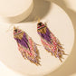 Myra Fiesta Fringe Earrings in Violet Smoke