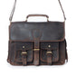Myra Dust Creek Leather Laptop Bag in Saddle Ember