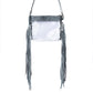 Myra Frontier Trail Clear Fringe Bag in Juniper Mist