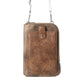 Myra Coyote Bloom Embossed mini sling for Women in walnut with floral detail