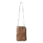Myra Coyote Bloom Embossed mini sling for Women in walnut with floral detail
