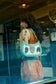 Myra Santa Fe Handtooled Bag for Women in Turquoise with hairon and studded detail